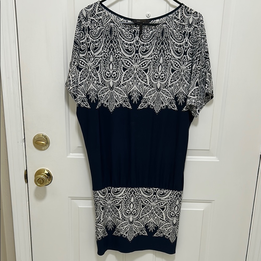BCBGMaxAzria Black and White Mini Dress